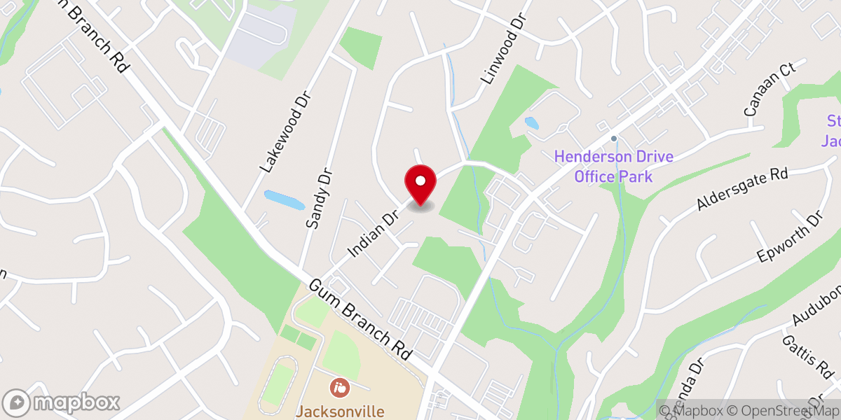 Map showing location of Cardinal Village Free Will Bap