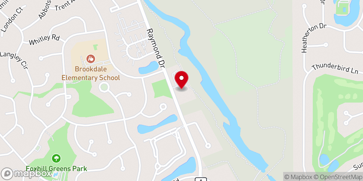 Map showing location of River Glen Presbyterian Church