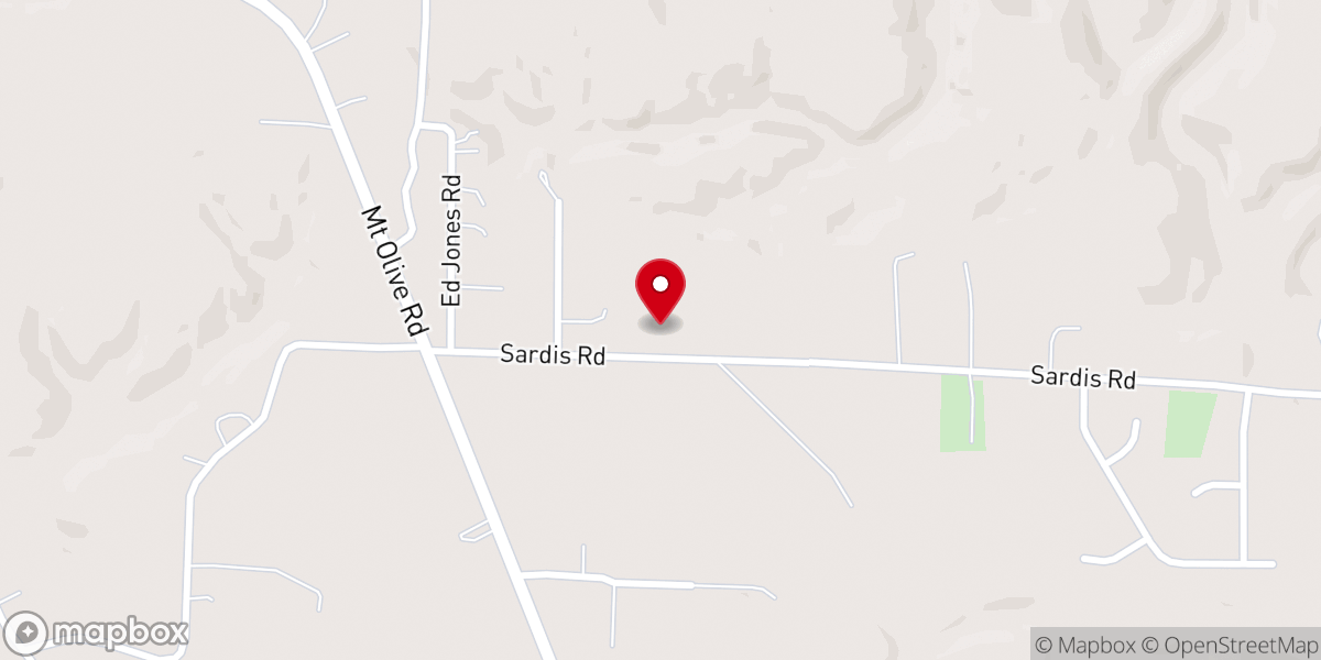 Map showing location of Old Calcedonia Church