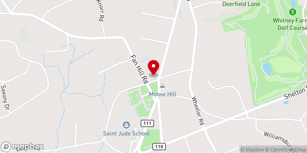 Map showing location of Monroe Congregational Church