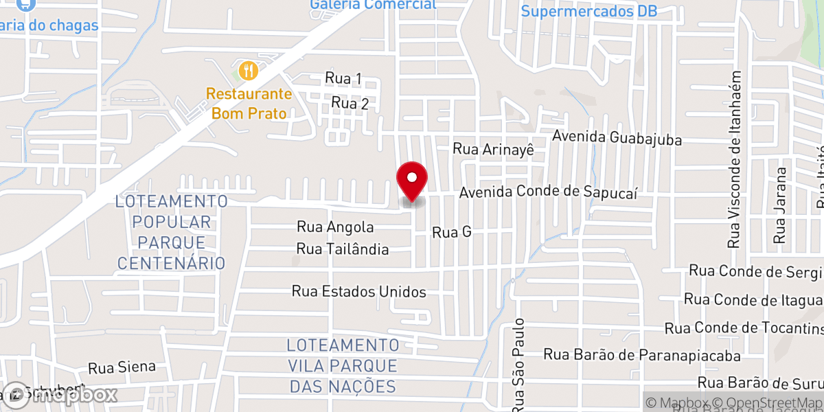 Map showing location of Igreja Batista das Nações