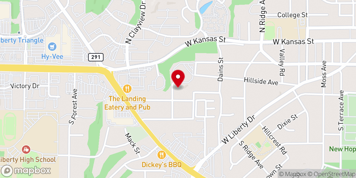 Map showing location of Liberty UMC Disciple Center