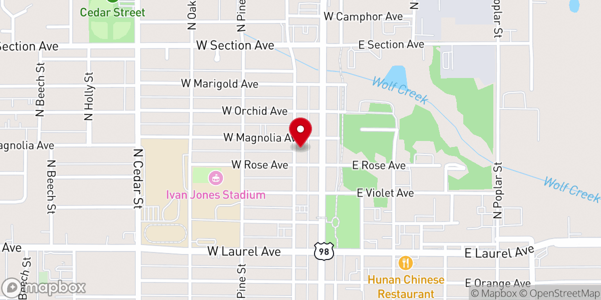 Map showing location of Saint Pauls Lutheran Church
