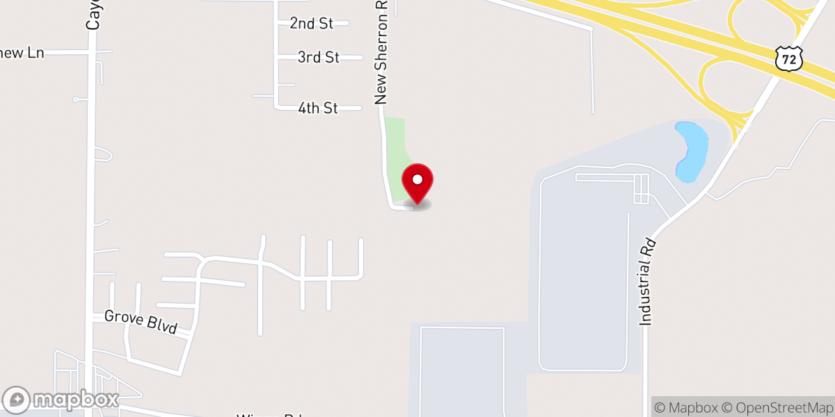 Map showing location of New Sharron Church
