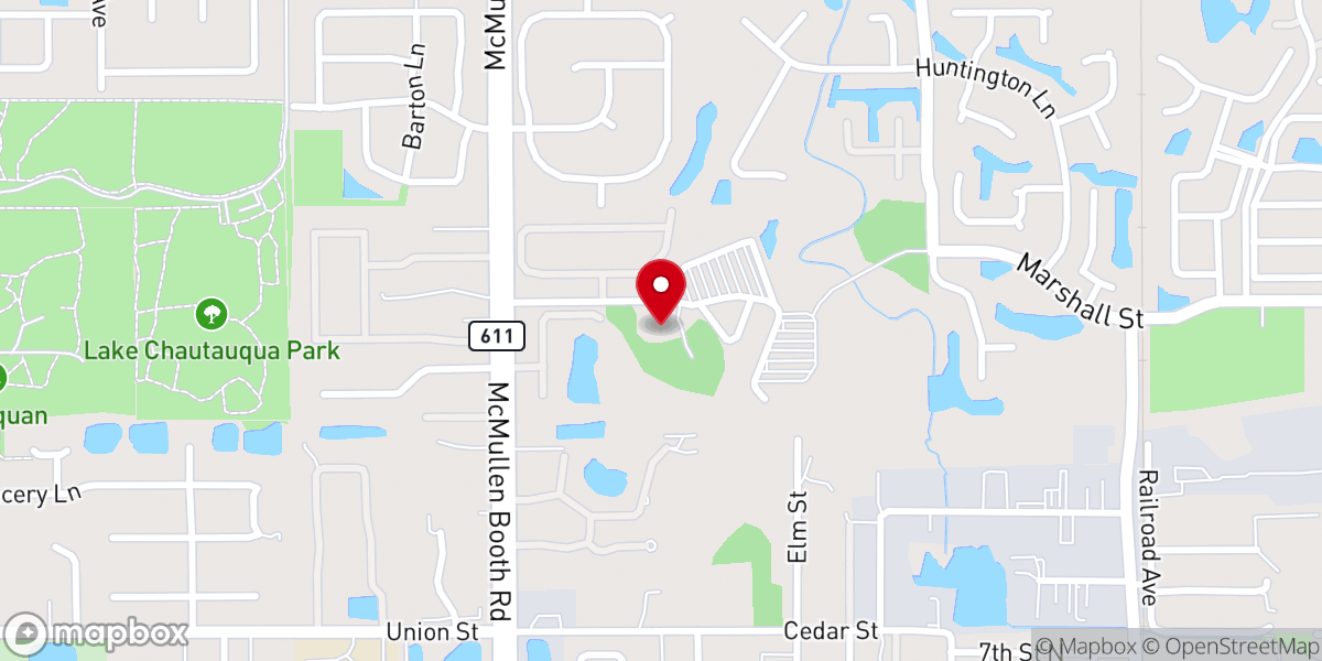 Map showing location of Harborside Chapel