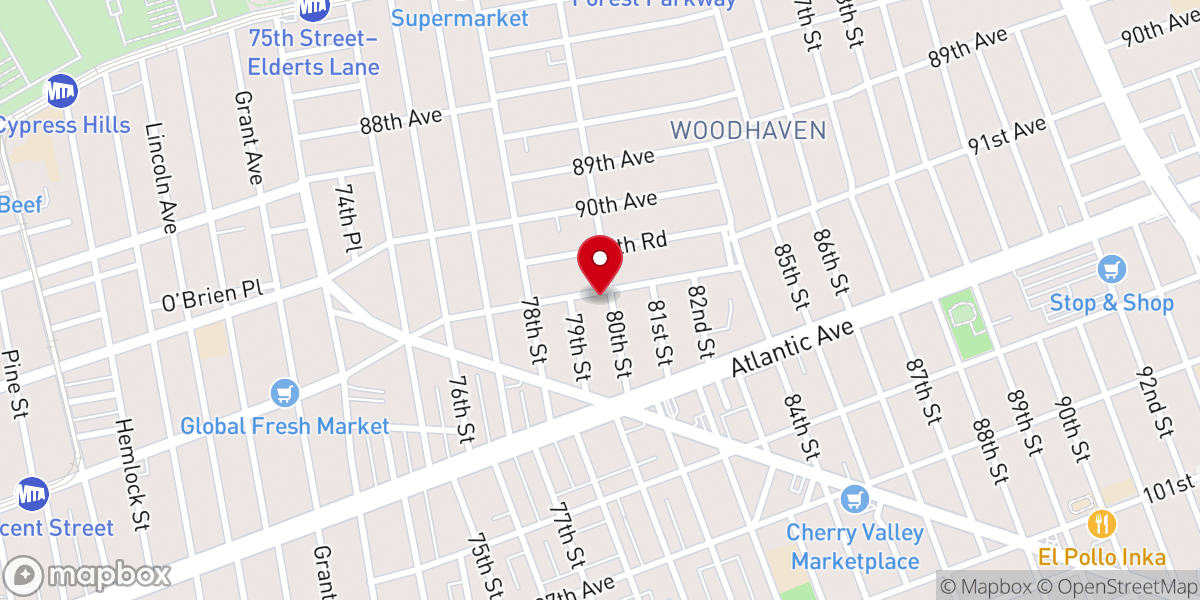Map showing location of New Heaven Bible Fellowship Church