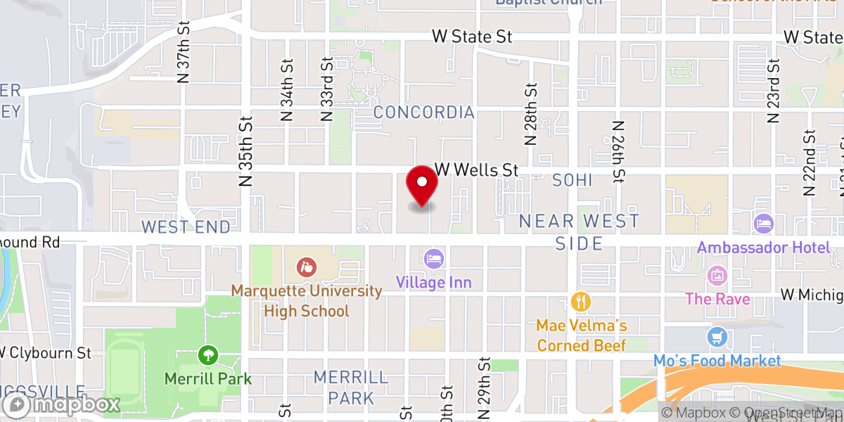Map showing location of Our Saviors Lutheran Church