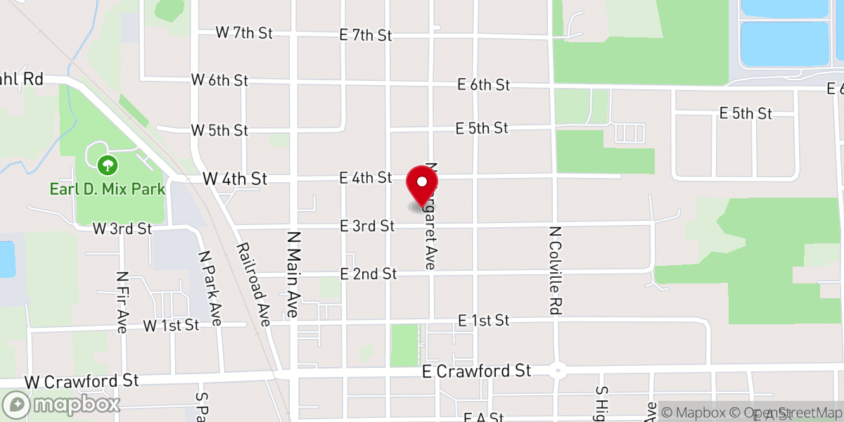 Map showing location of Deer Park Church of Nazarene