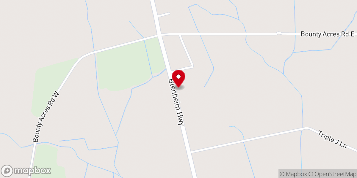 Map showing location of Galilee Church