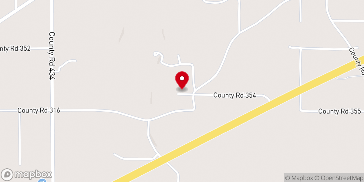 Map showing location of Flat Creek Church