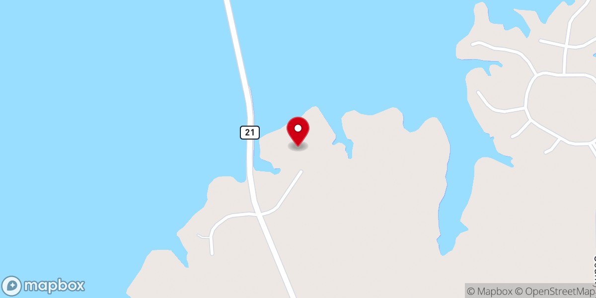 Map showing location of Camp Shiloh Lutheran Retreat
