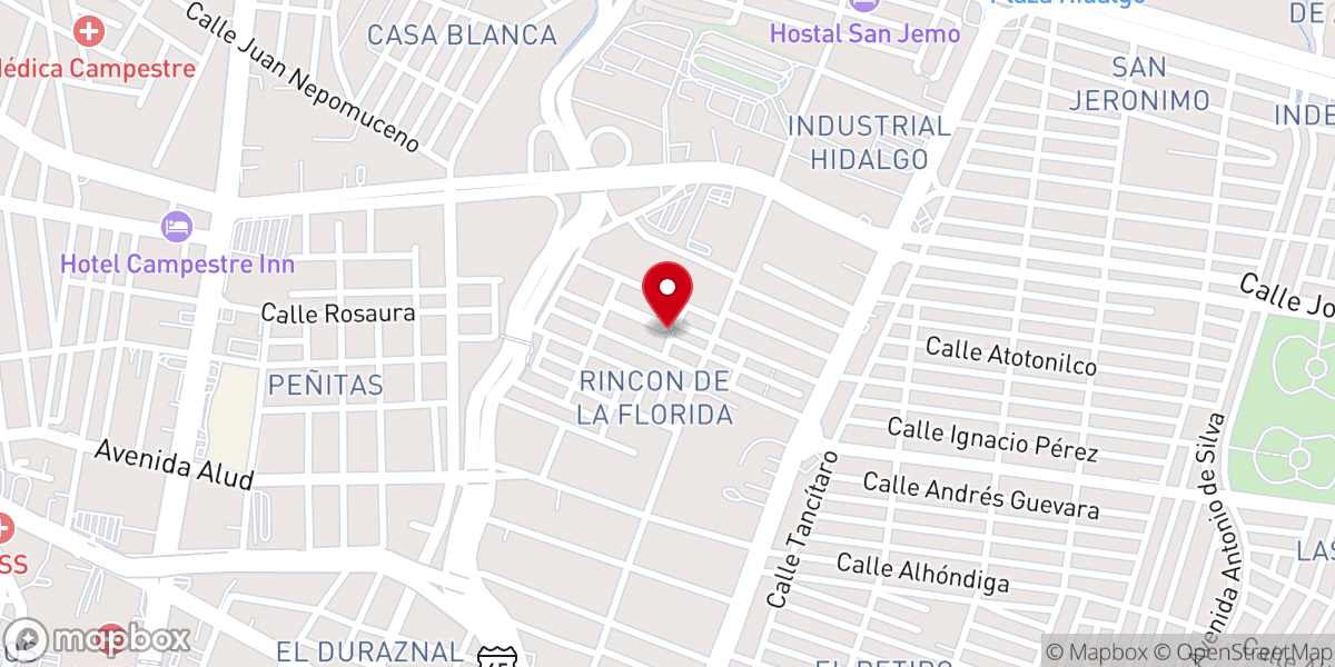 Map showing location of Templo De La Inmaculada Concepción