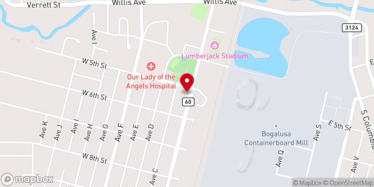 Map showing location of Annunciation Catholic Church