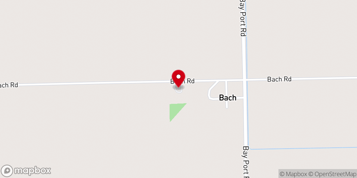 Map showing location of St. Peters Lutheran Church