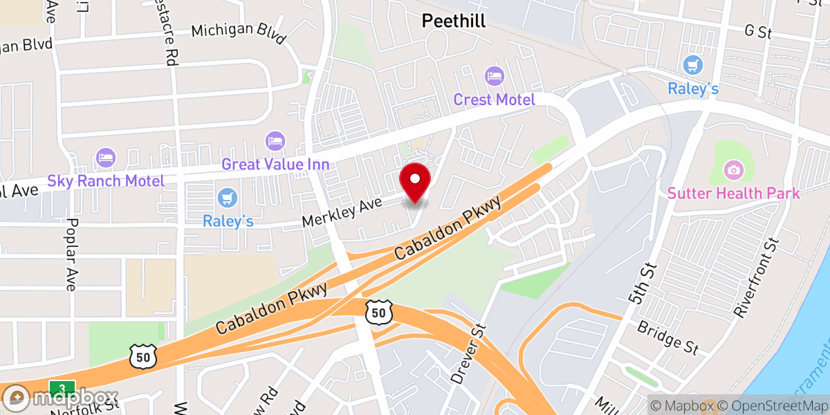 Map showing location of River City Apostolic Church