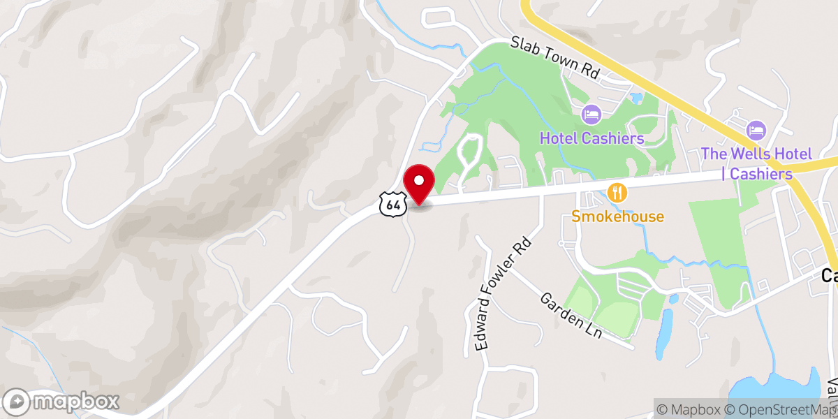 Map showing location of Whiteside Presbyterian Church