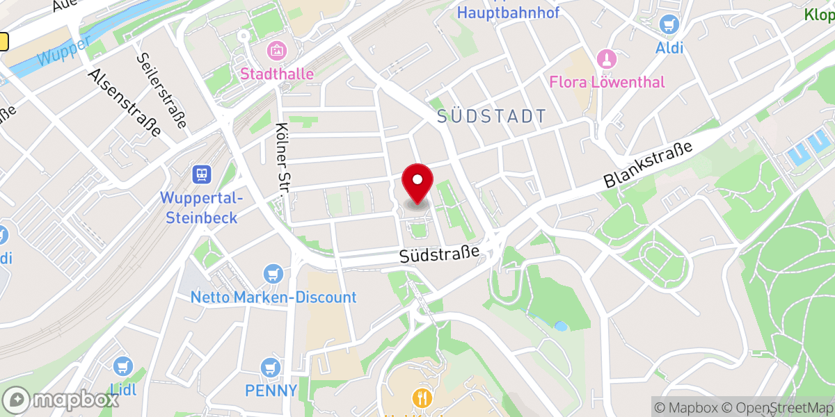 Map showing location of Christuskirche Wuppertal Elberfeld