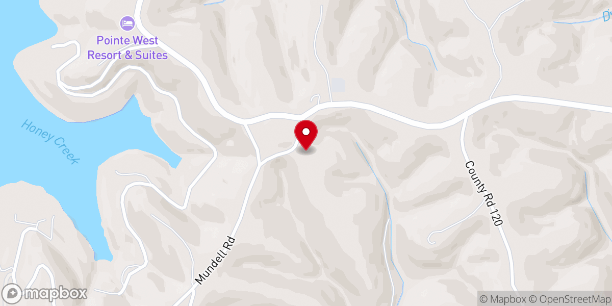 Map showing location of Grassy Knob Church