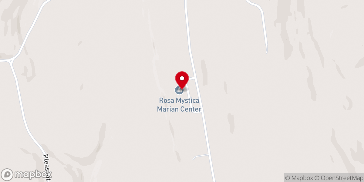 Map showing location of Rosa Mystica Marian Center
