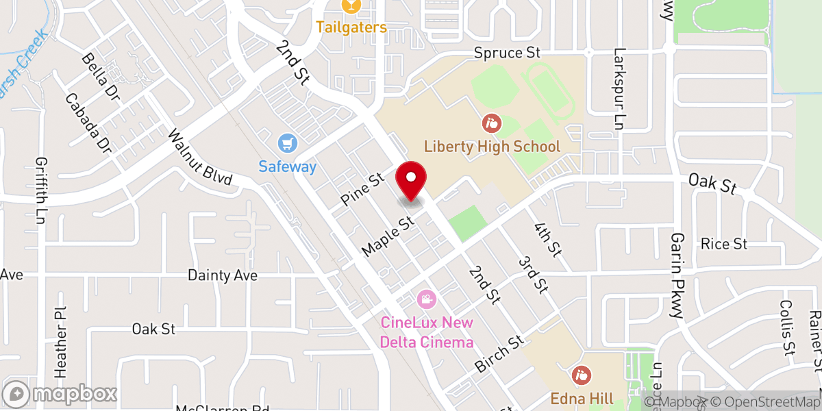 Map showing location of Brentwood Community United Methodist Church