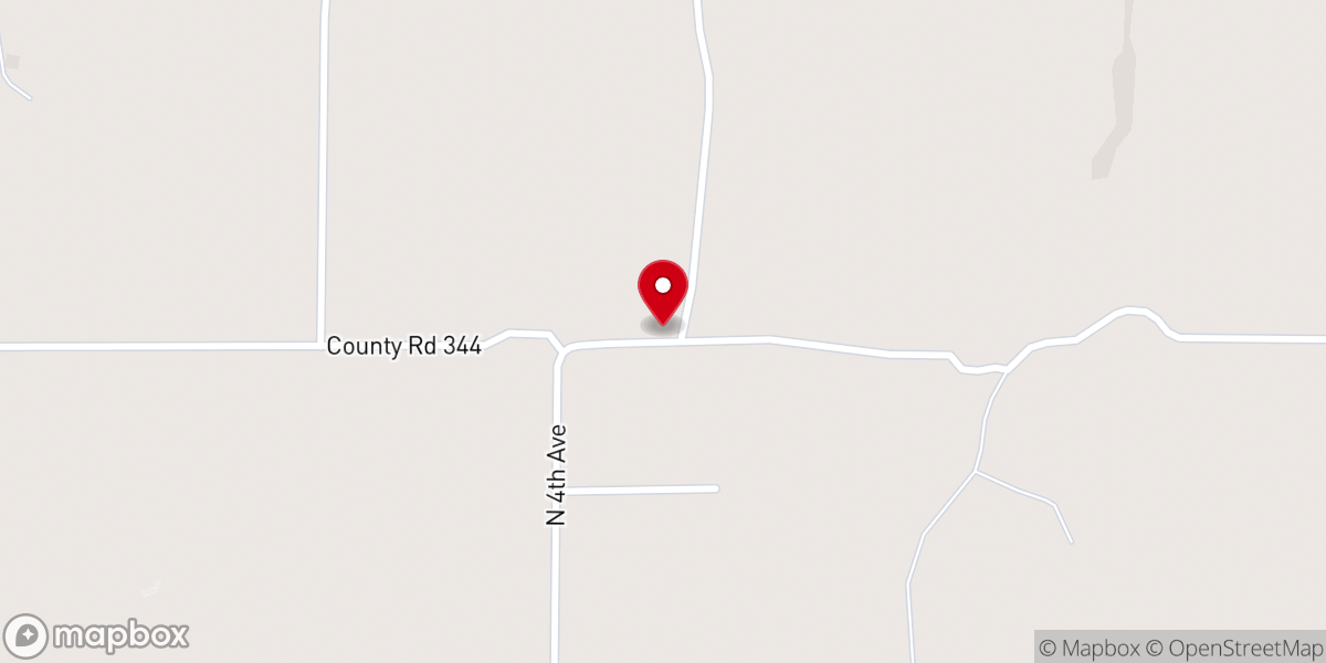 Map showing location of Hitts Church