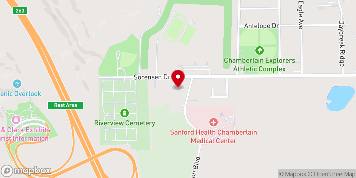 Map showing location of River Hills Fellowship Church