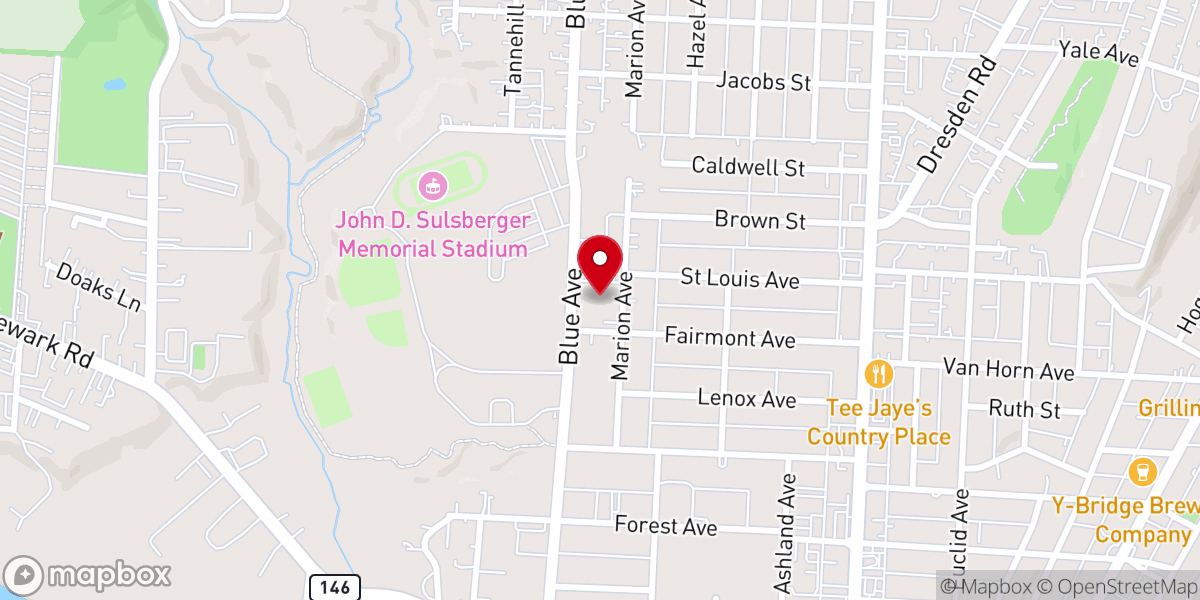 Map showing location of Faith United Methodist Church