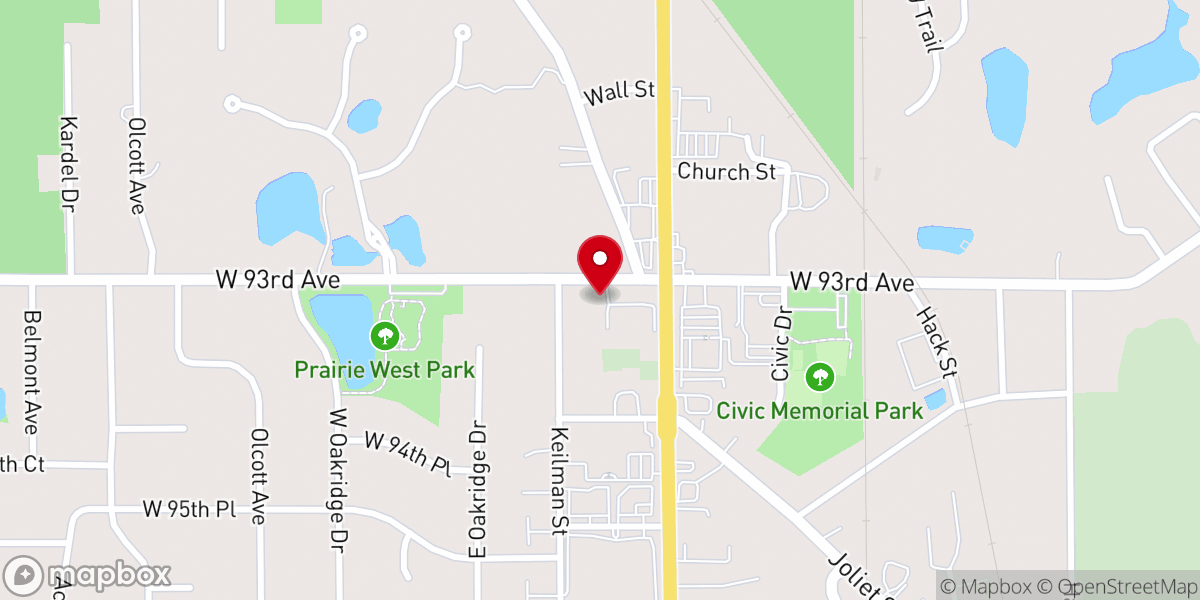 Map showing location of St. John the Evangelist Parish Office
