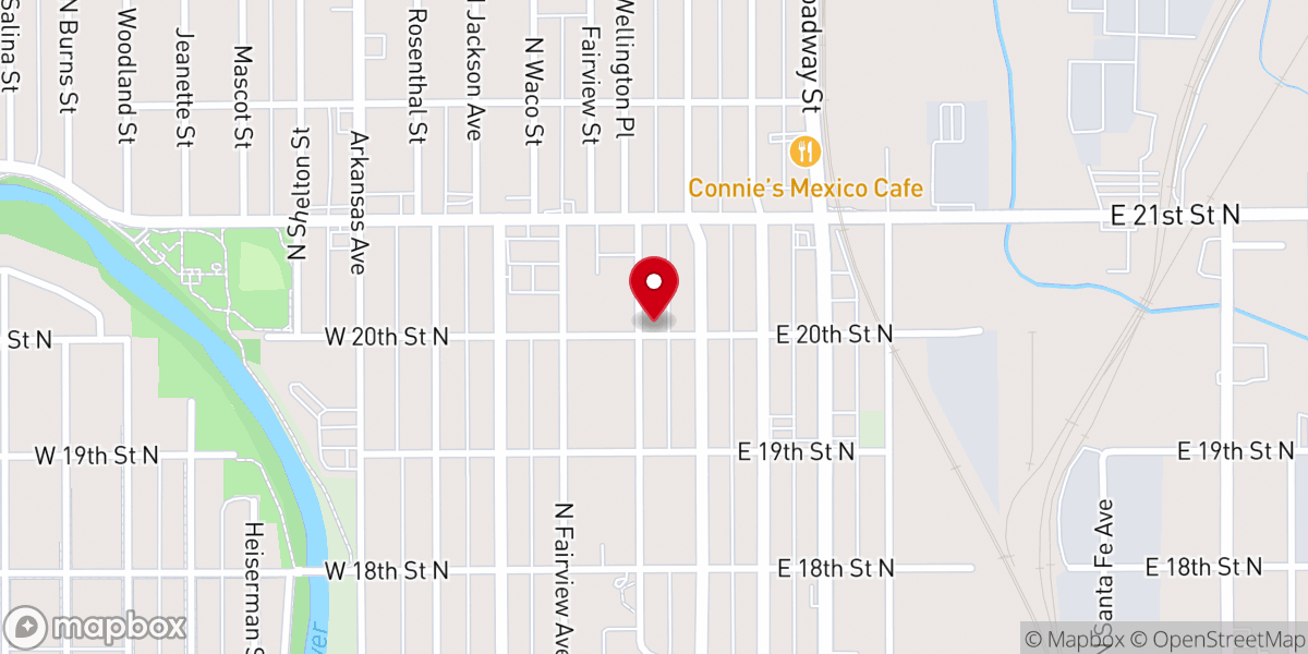 Map showing location of Pleasant Grove Missionary Baptist Church