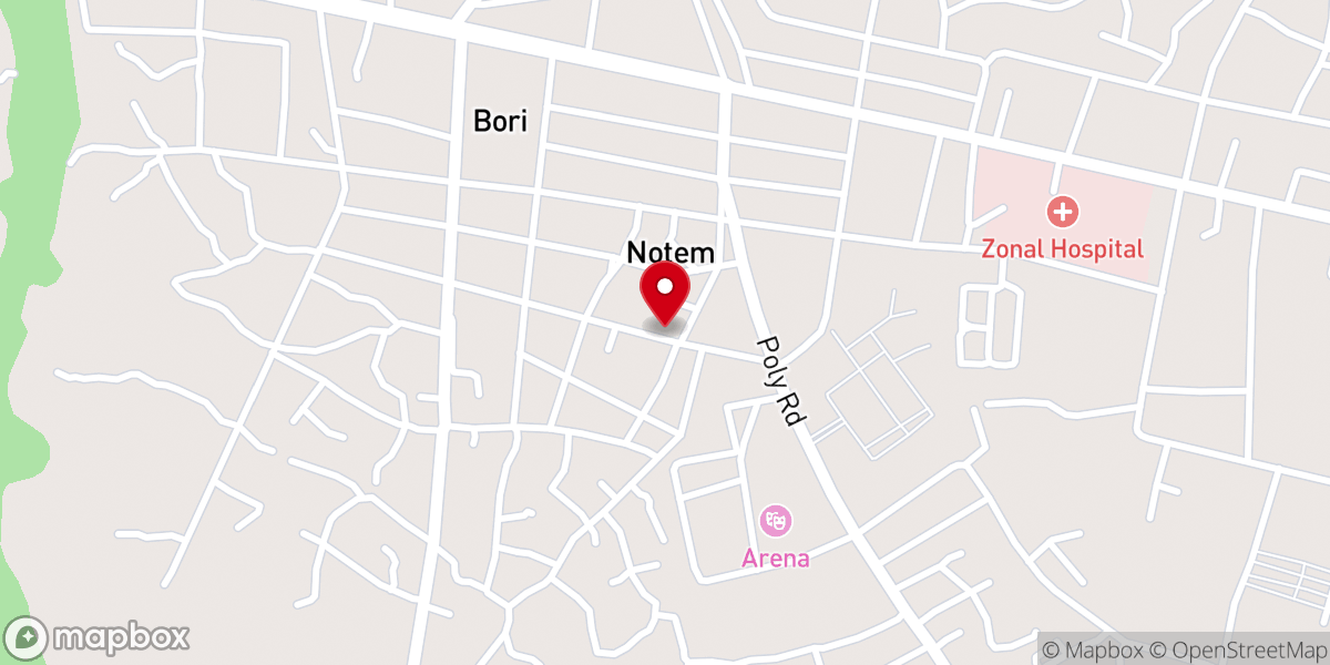 Map showing location of Christ Embassy Grace Center