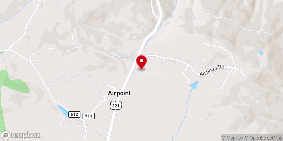 Map showing location of Mt Union Church-The Brethren