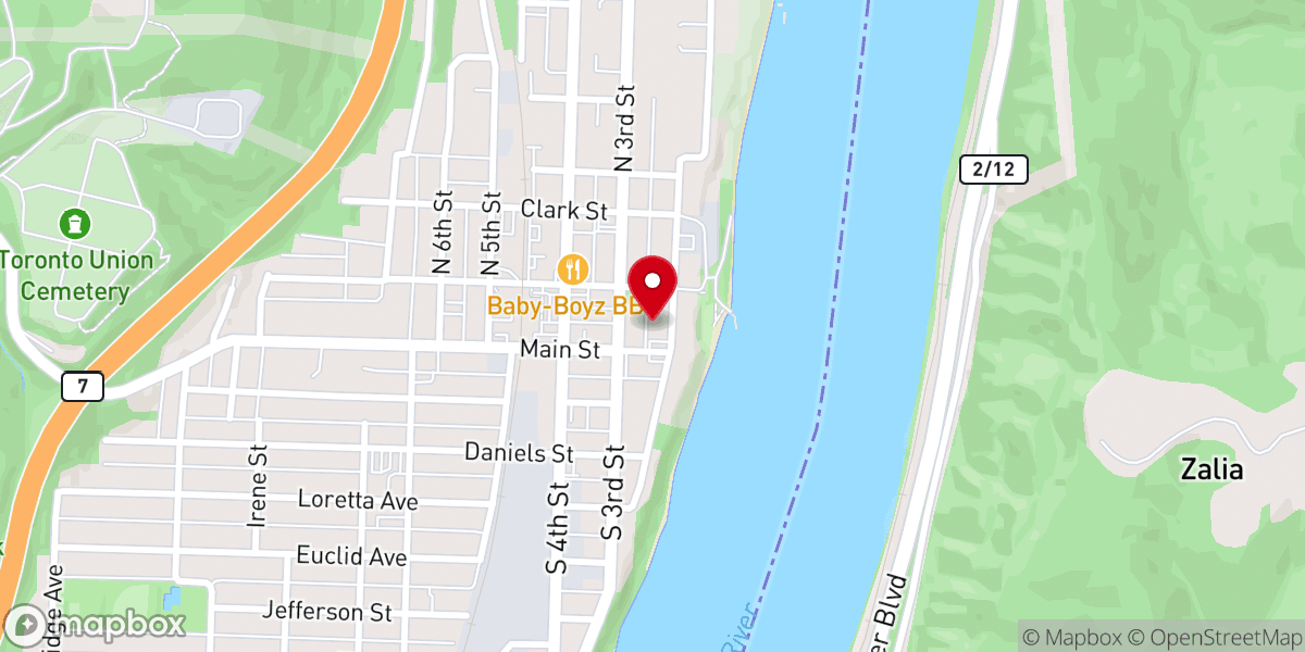 Map showing location of Riverview United Methodist Church of Toronto