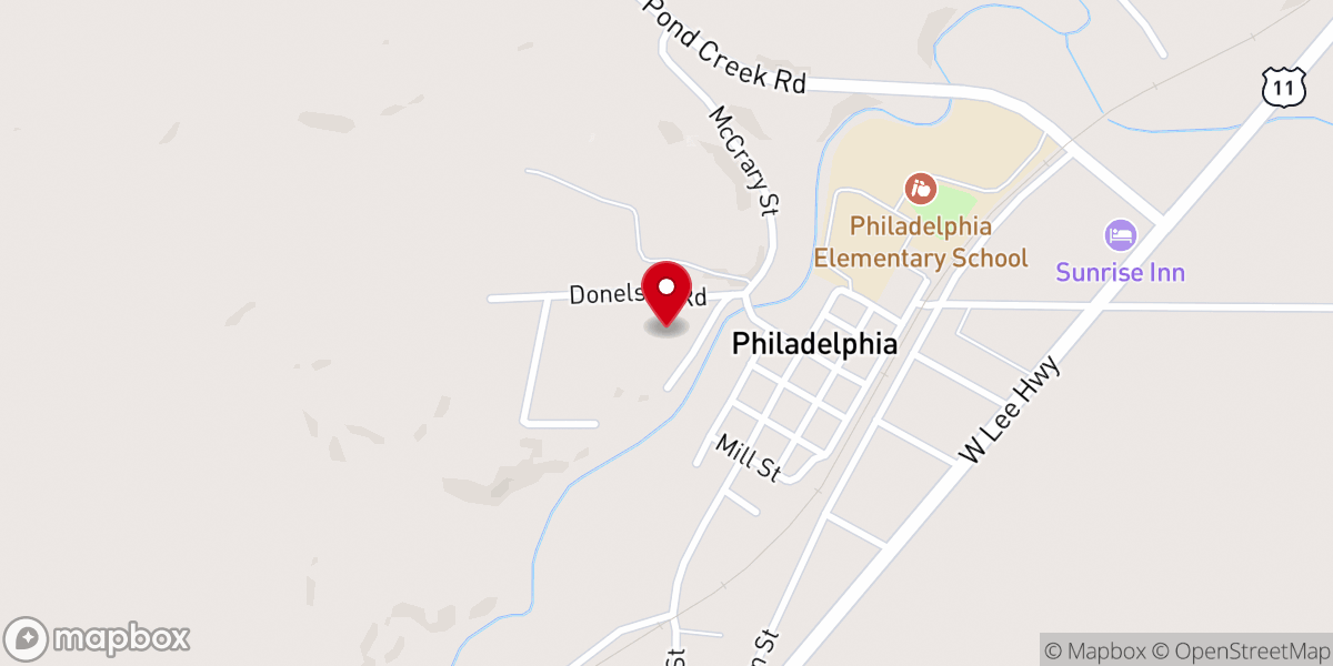 Map showing location of Macedonia Missionary Baptist Church