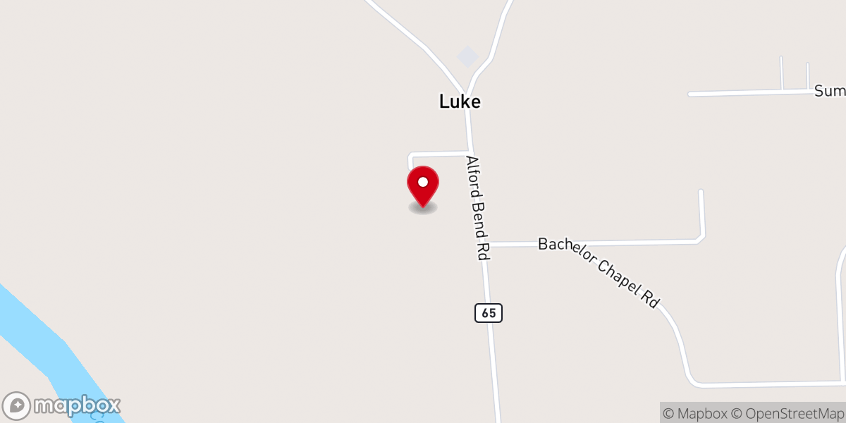 Map showing location of Liberty Methodist Church