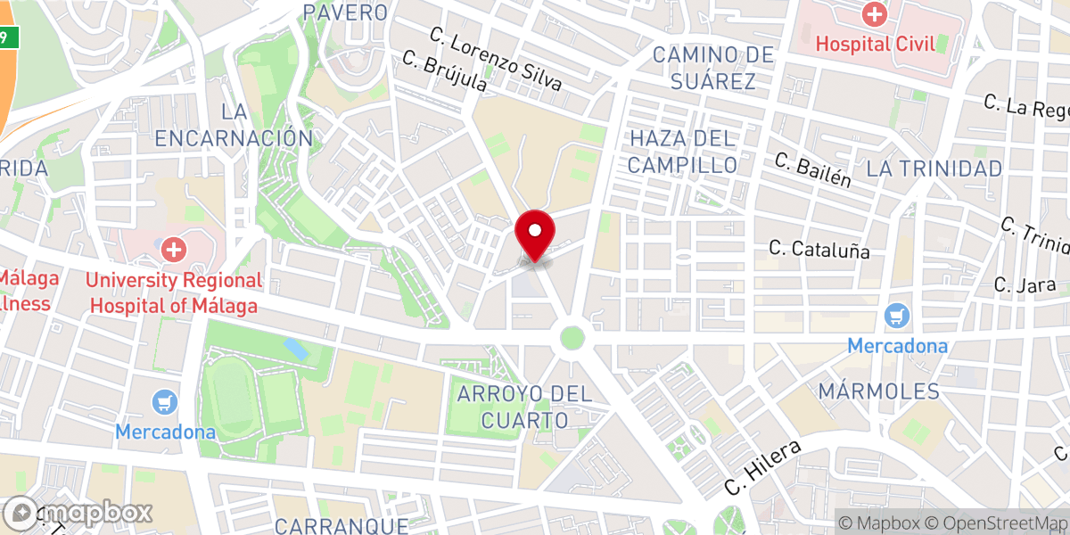 Map showing location of Parroquia San Francisco Javier