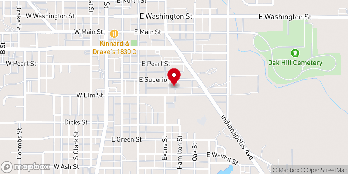 Map showing location of Lebanon Rock Church