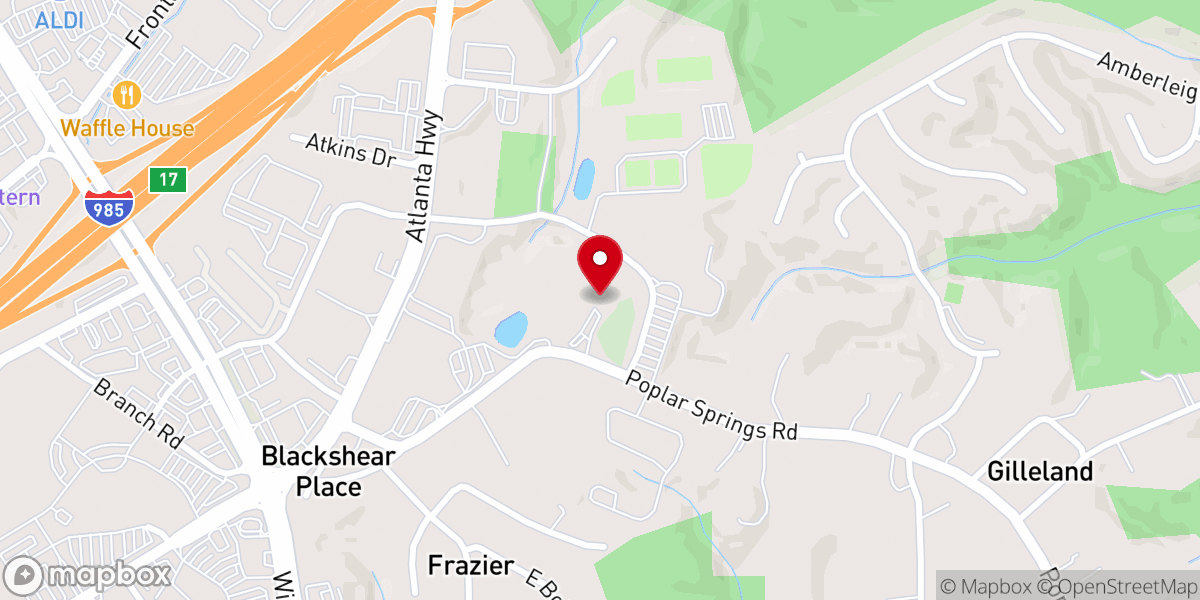 Map showing location of Redwine United Methodist Church