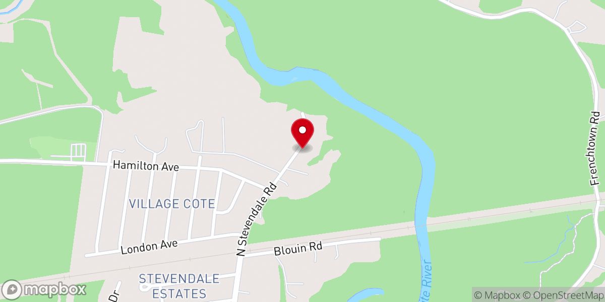 Map showing location of Roberts United Methodist Church