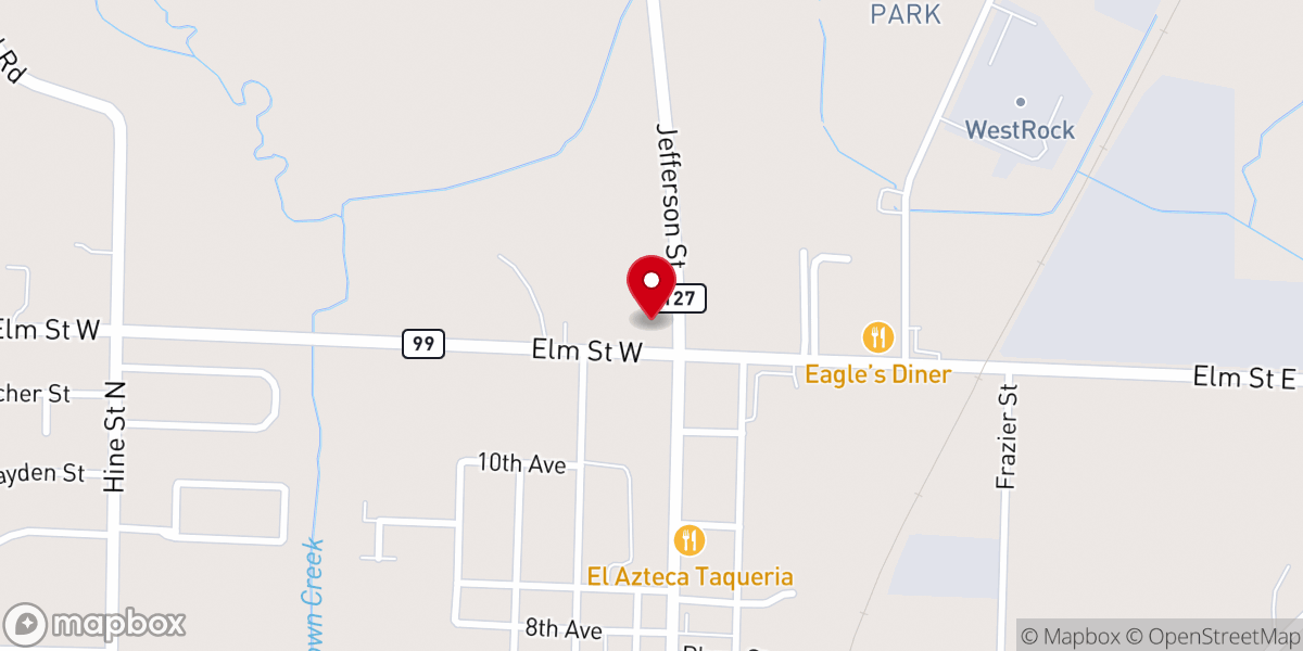 Map showing location of St. Luke Missionary Baptist Church