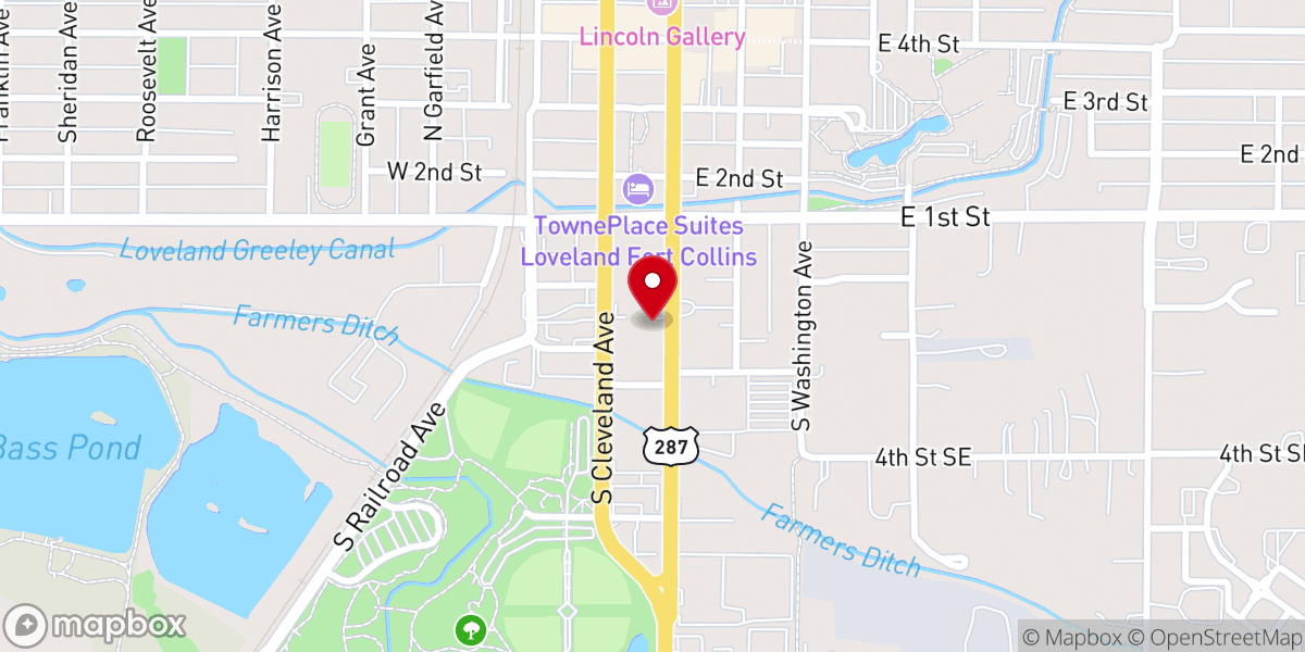 Map showing location of Calvary Church