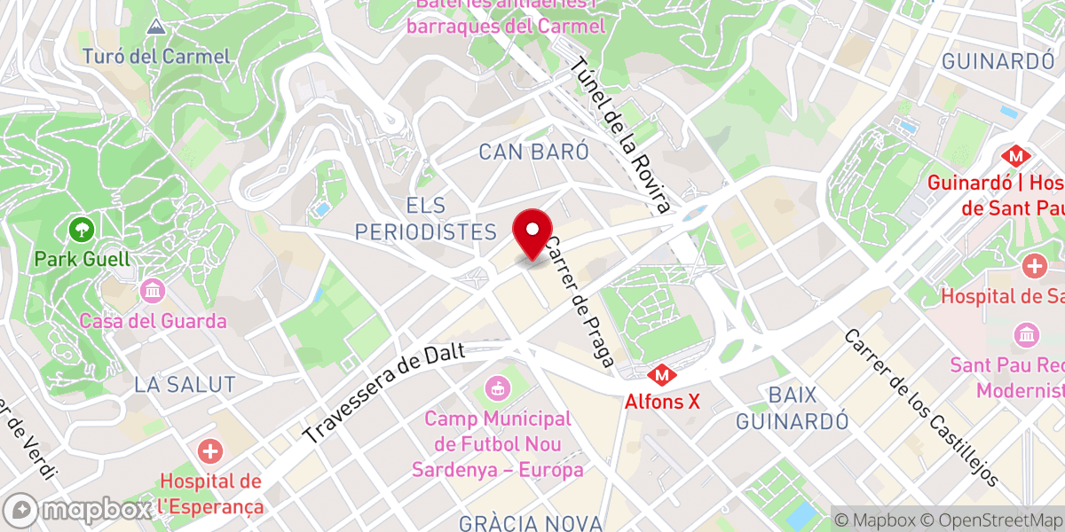 Map showing location of Parroquia de Cristo Redentor