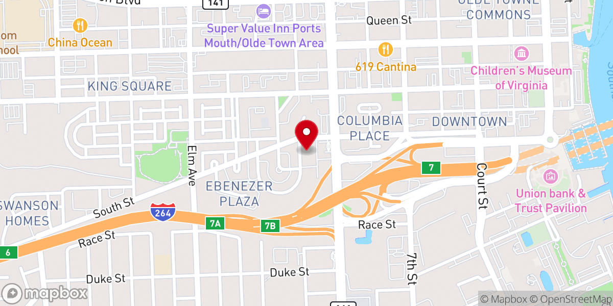 Map showing location of Mount Calvary Baptist Church