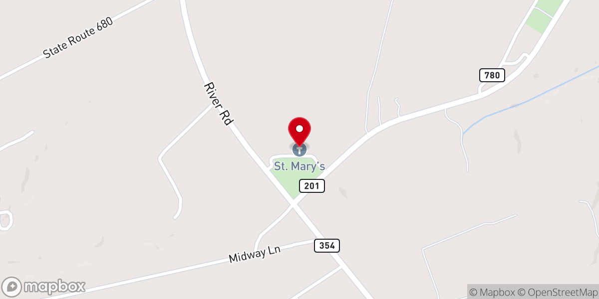 Map showing location of Saint Marys White Chapel