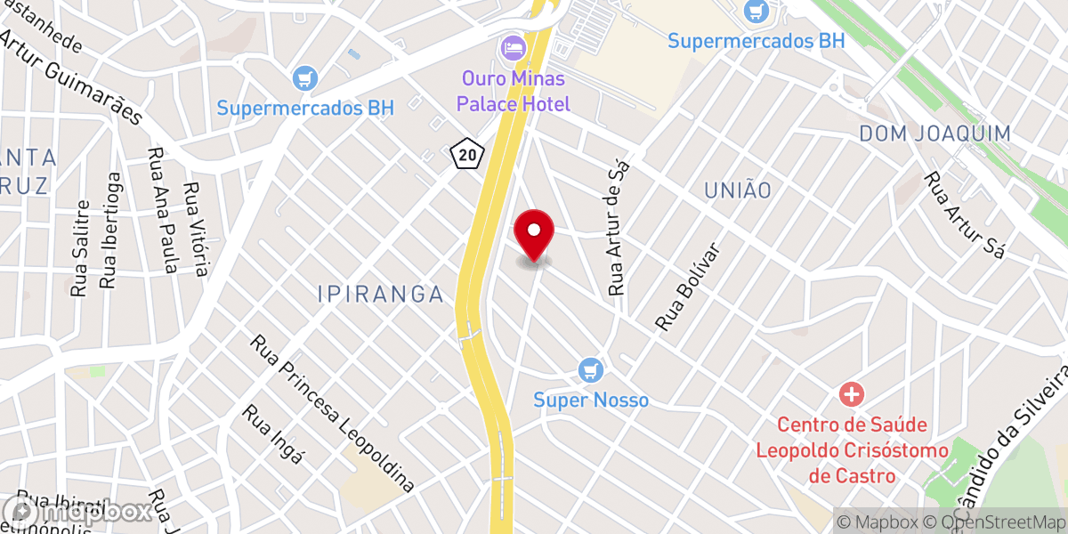 Map showing location of Paz Church BH