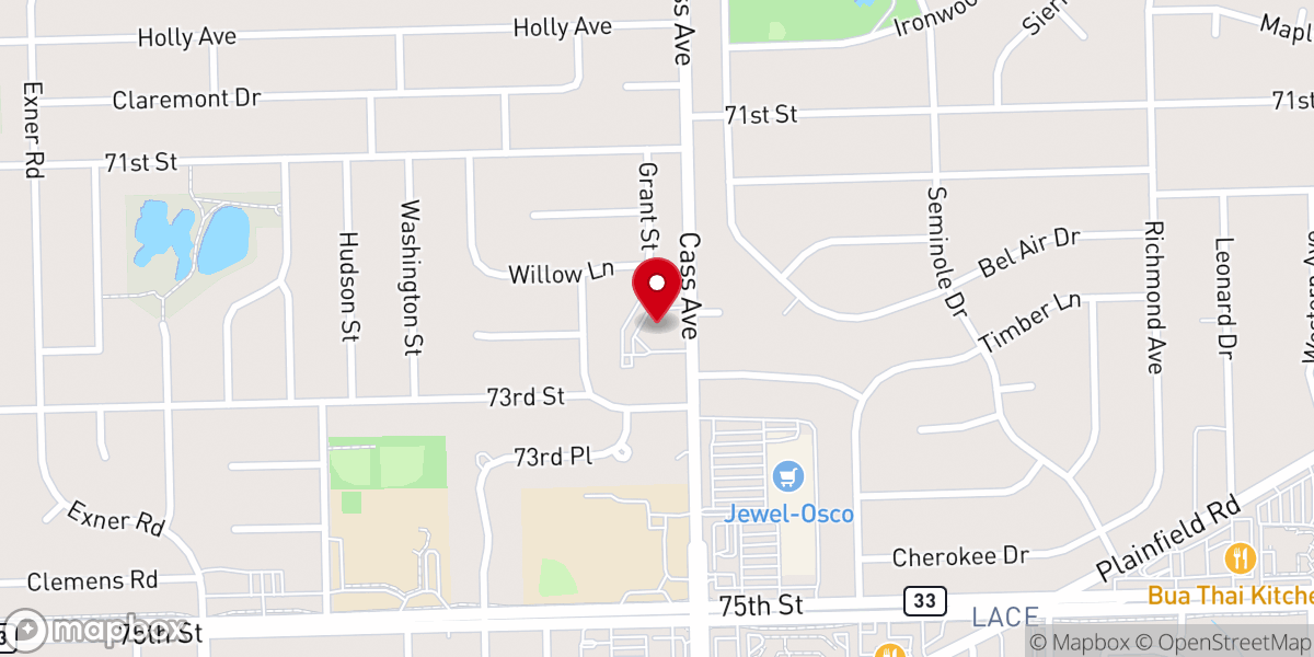 Map showing location of Saint John Evangelical Lutheran Church