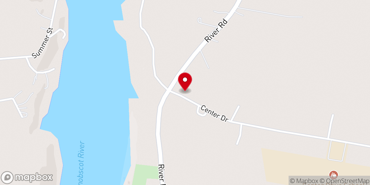 Map showing location of First United Methodist Church of Orrington