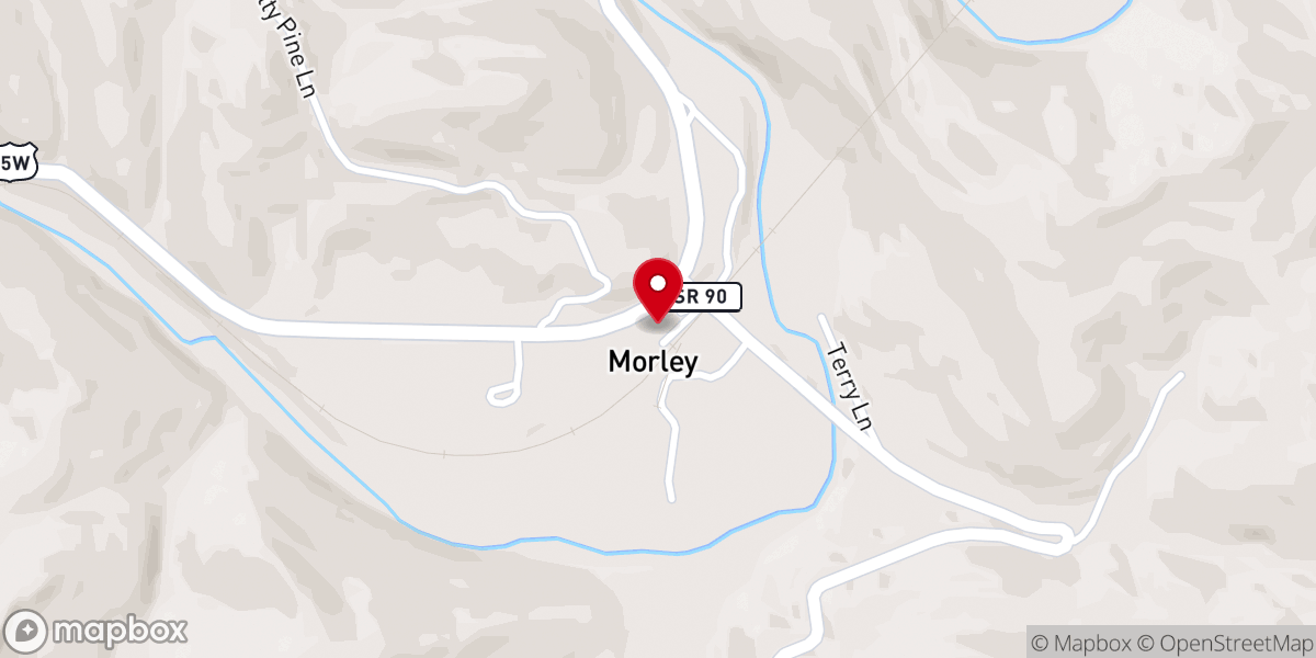 Map showing location of Morley Baptist Church