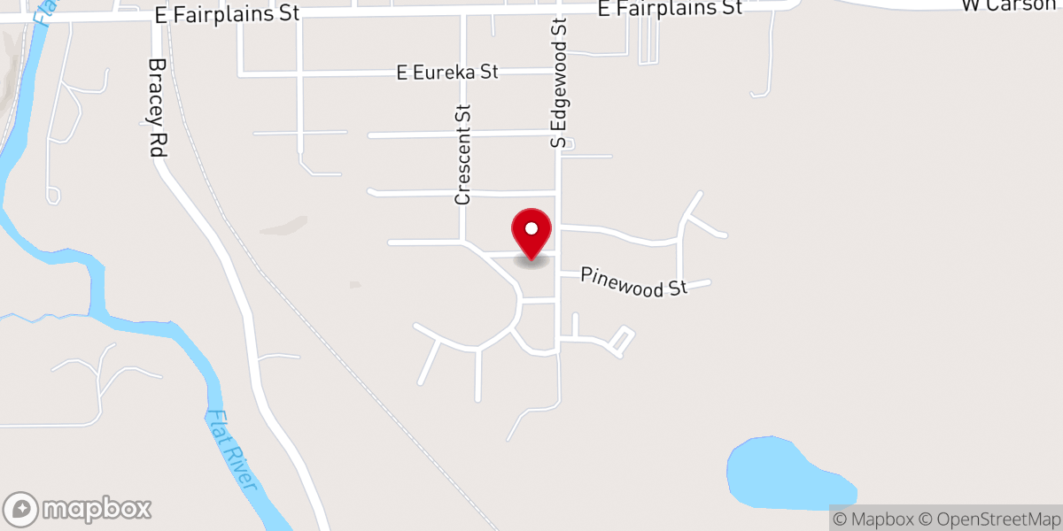 Map showing location of Greenville Bible Methodist Church
