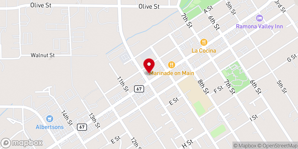 Map showing location of Templo Monte Horeb
