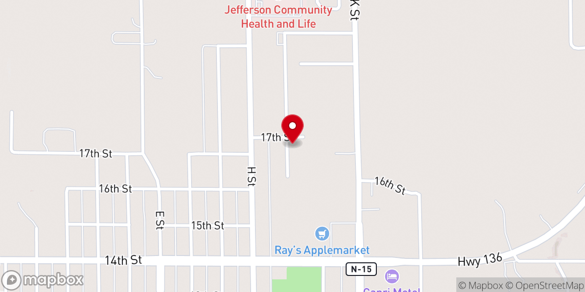 Map showing location of Faith Lutheran Church